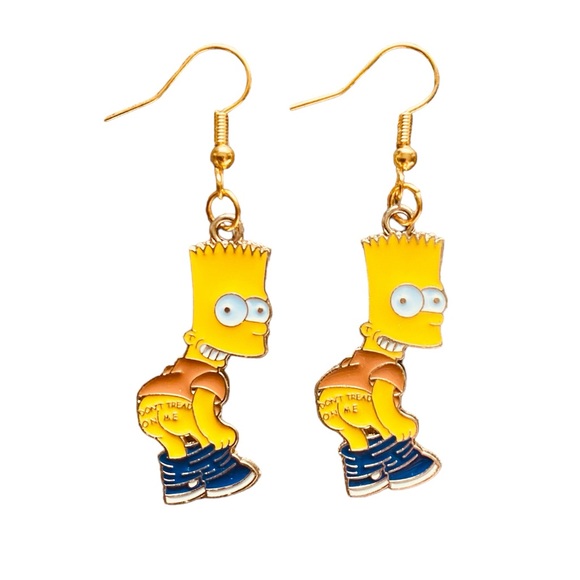 The Simpsons Jewelry - Bart Simpson Don’t Tread On Me Simpsons Earrings
